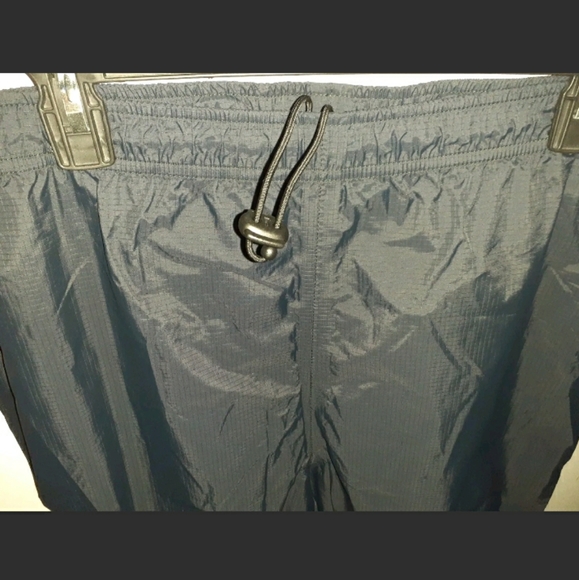 Men's New Sz LT L.L. BEAN Nylon Black WATERPROOF RIPSTOP Cinch-Drawstring Pants - Picture 7 of 10